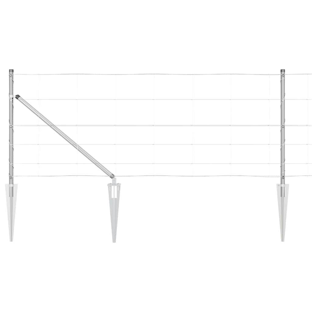 Wildzaun Silber 50 x 0,8 m Verzinkter Stahl